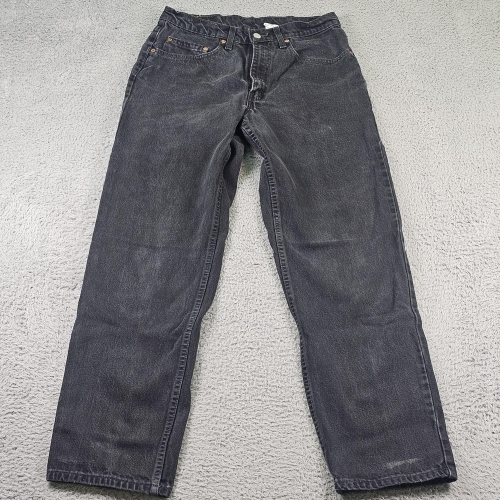 VTG Levis 550 Jeans Mens 32x32 Black Relaxed Fit Tapered Leg Denim Made Canada